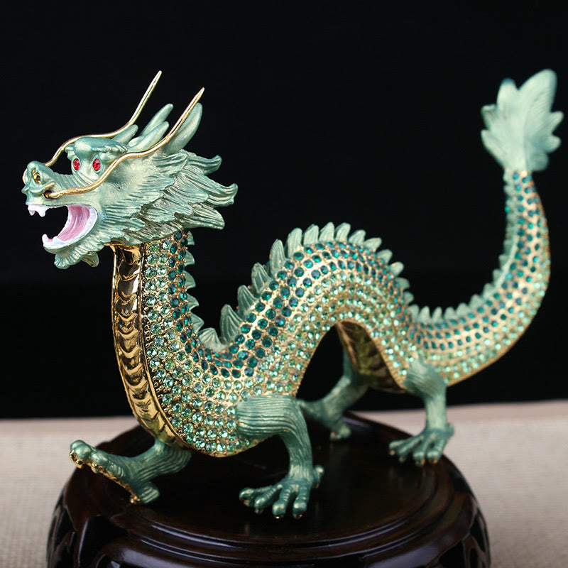 Buddha Stones Handmade Feng Shui Dragon Luck Success Home Decoration