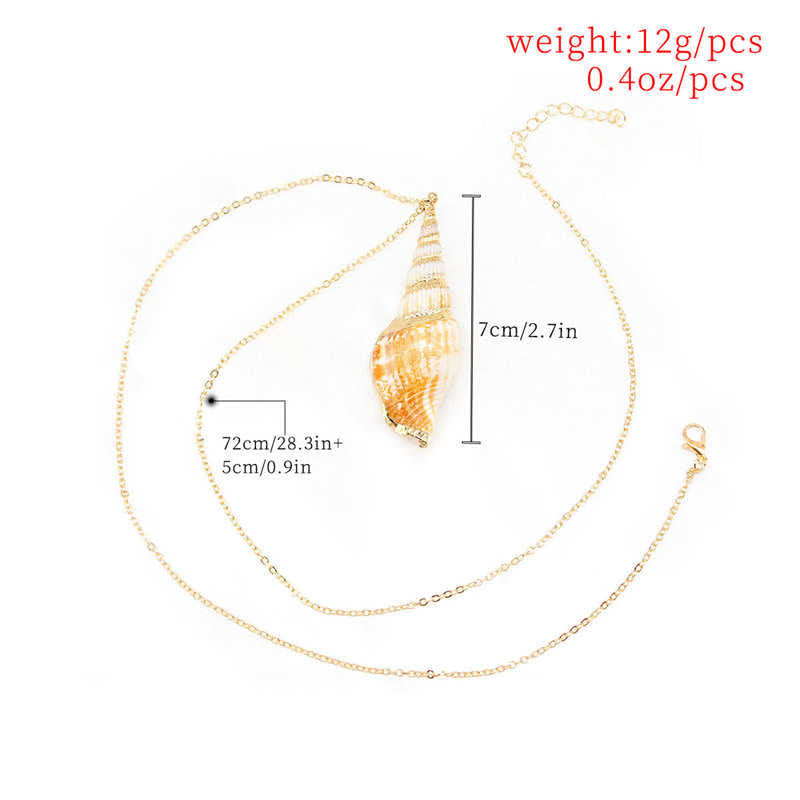Buddha Stones Natural Shankha Conch Shell Seashell Lucky Necklace Pendant