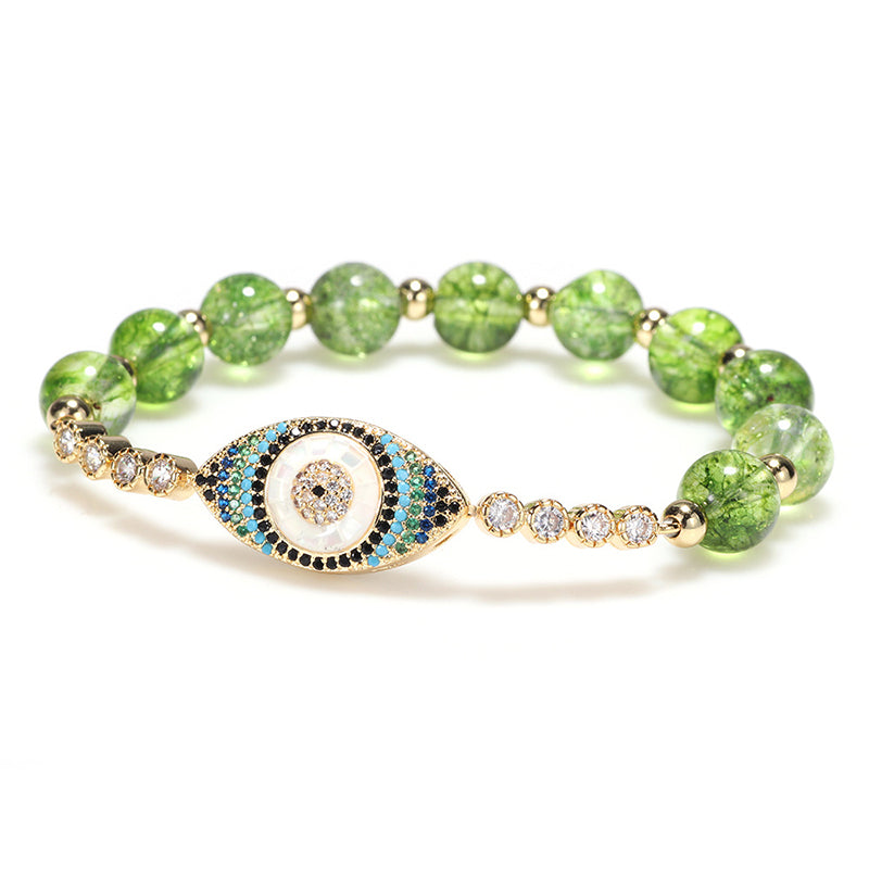 Buddha Stones "May Light and Protection Be With You" Peridot Bracelet Includes Gift Message Card