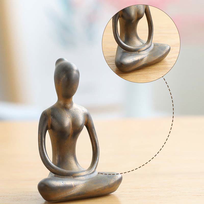 Buddha Stones Abstract Yoga Meditation Exercise Ceramics Spiritual Figurine Sculpture Decoration