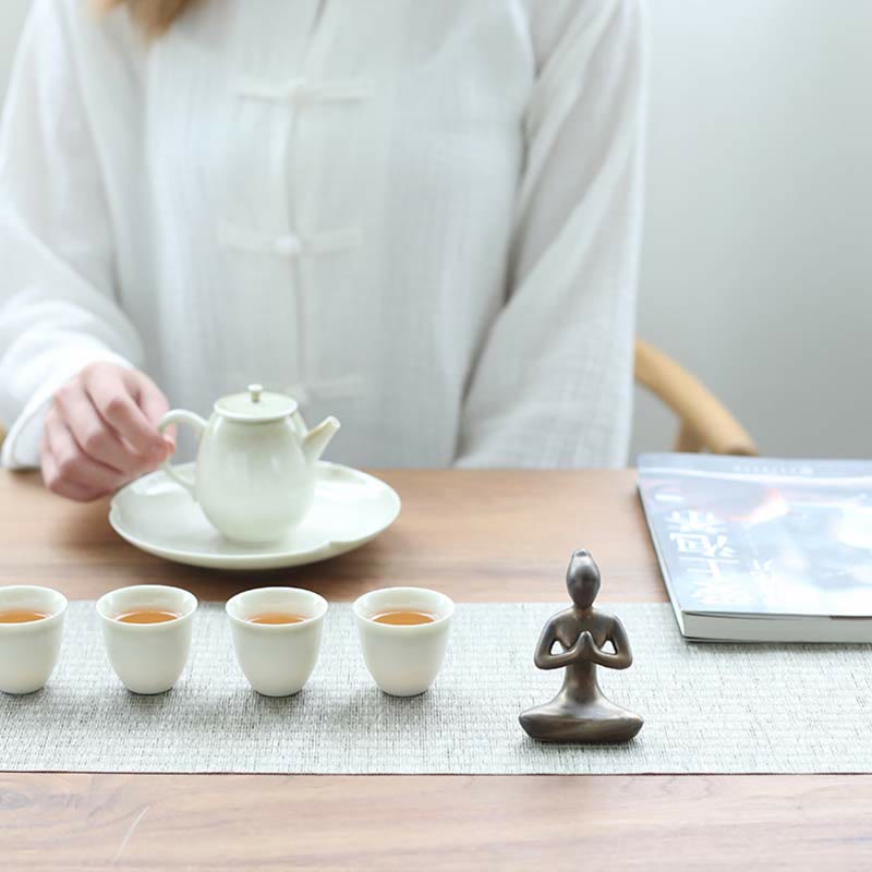 Buddha Stones Abstract Yoga Meditation Exercise Ceramics Spiritual Figurine Sculpture Decoration