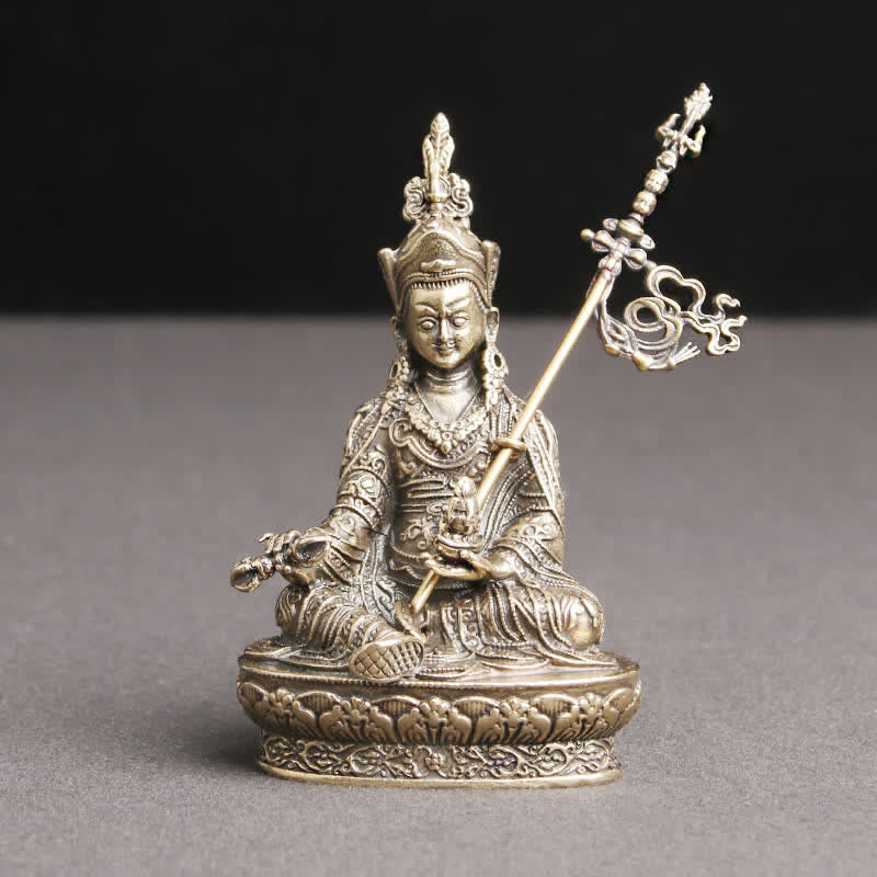 Buddha Stones Padmasambhava Buddha Figure Serenity Copper Statue Decoration Temple Ornament