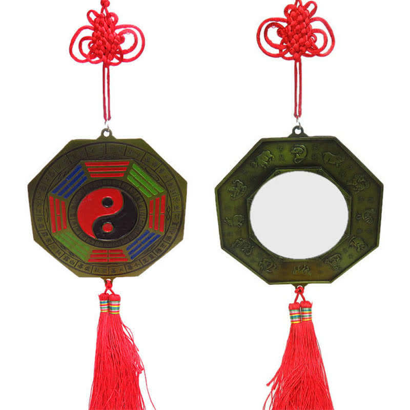 Buddha Stones Feng Shui Bagua Map Chinese Knotting Harmony Energy Map Mirror