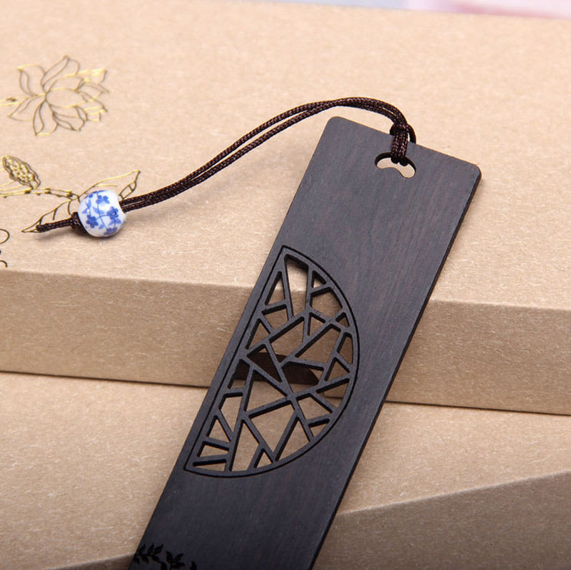 Buddha Stones The Tree of Life Ebony Wood Small Leaf Red Sandalwood Bookmarks With Gift Box (Extra 30% Off | USE CODE: FS30)