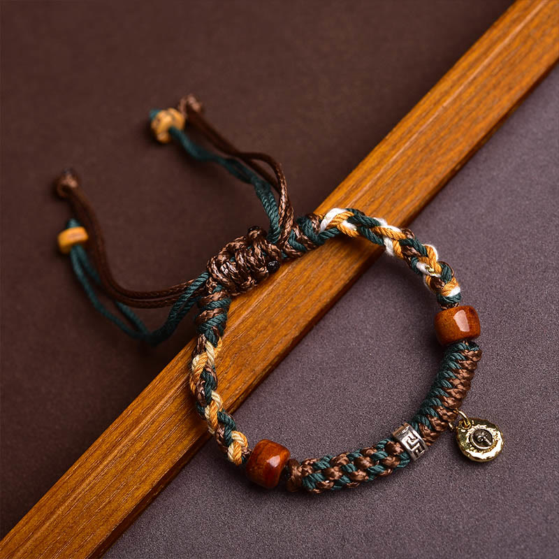 Buddha Stones "Cheers to Harmony and Blessings" Tibetan Rope Bracelet Includes Gift Message Card