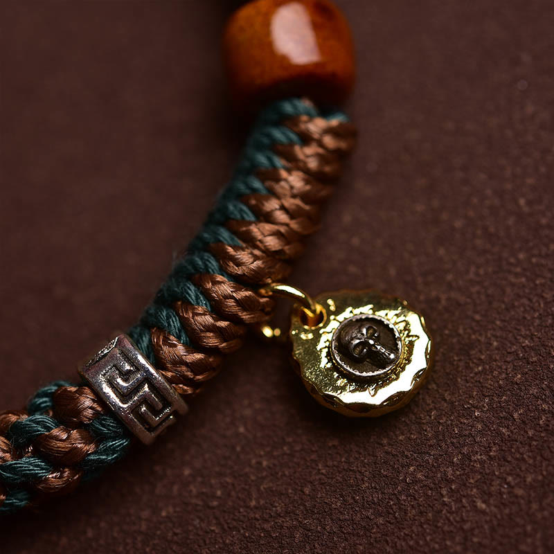 Buddha Stones "Cheers to Harmony and Blessings" Tibetan Rope Bracelet Includes Gift Message Card