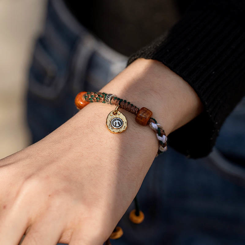 Buddha Stones "Cheers to Harmony and Blessings" Tibetan Rope Bracelet Includes Gift Message Card