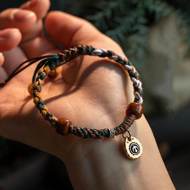 Buddha Stones "Cheers to Harmony and Blessings" Tibetan Rope Bracelet Includes Gift Message Card