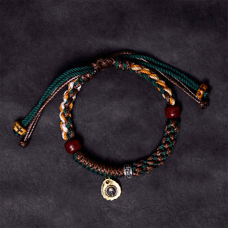 Buddha Stones "Cheers to Harmony and Blessings" Tibetan Rope Bracelet Includes Gift Message Card