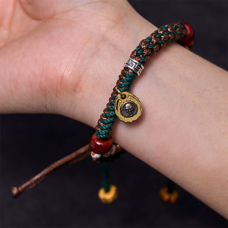 Buddha Stones "Cheers to Harmony and Blessings" Tibetan Rope Bracelet Includes Gift Message Card