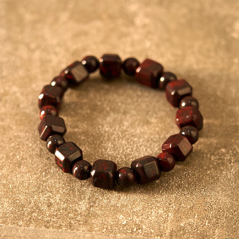 Buddha Stones Bloodstone Strength Bracelet