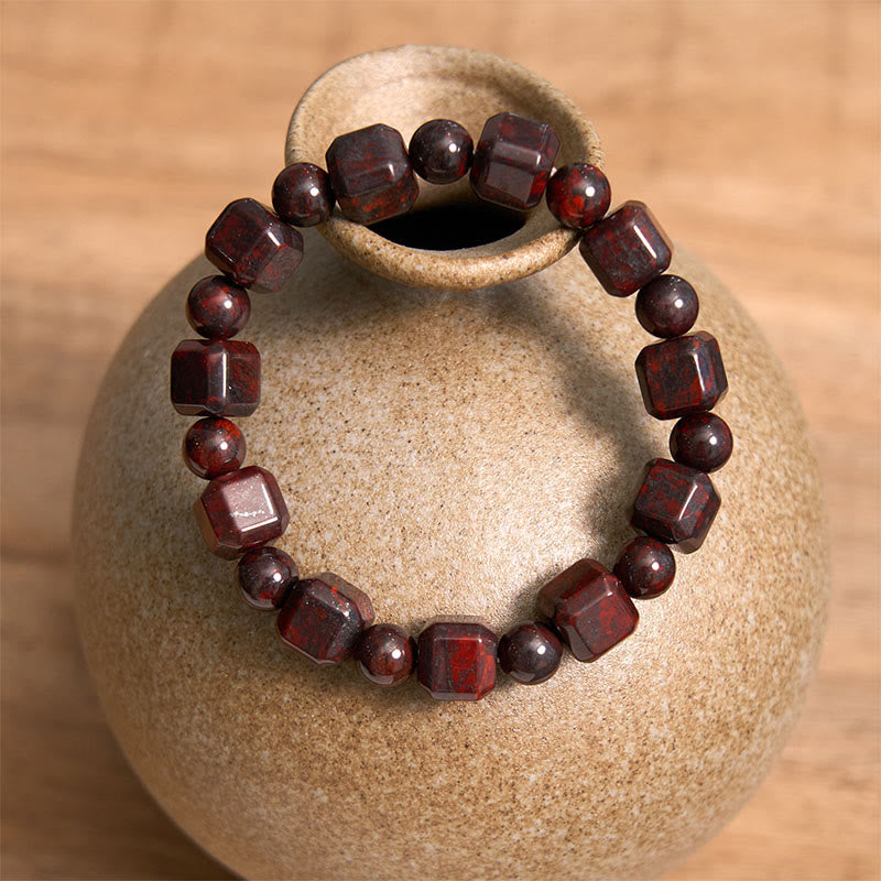 Buddha Stones Bloodstone Strength Bracelet