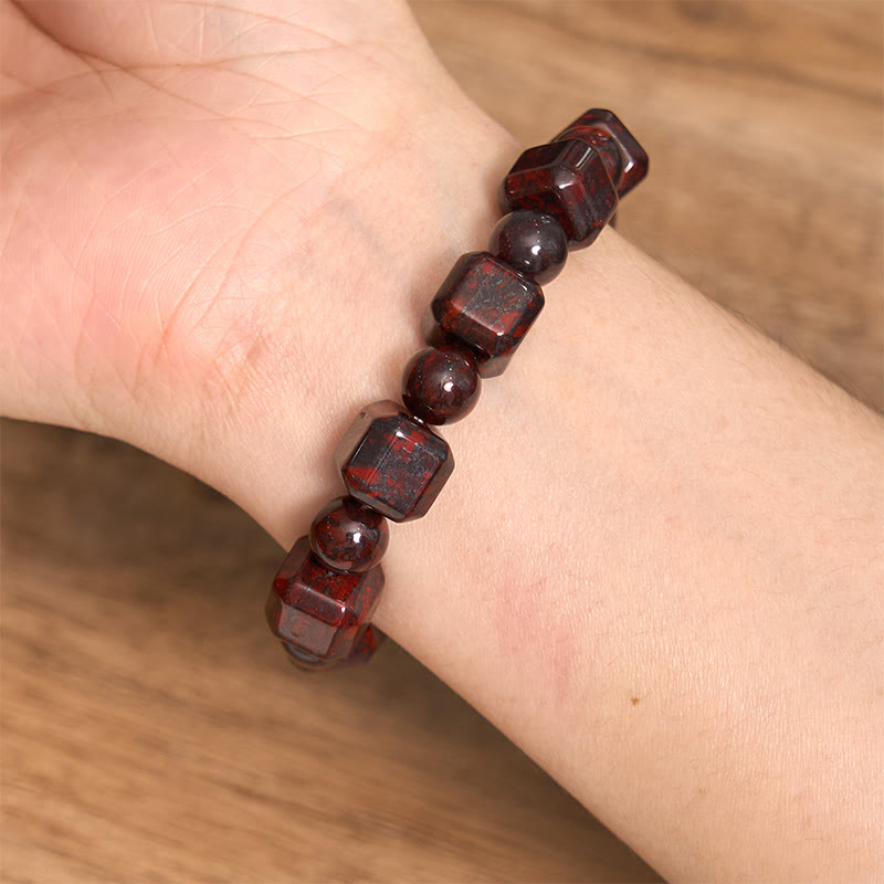 Buddha Stones Bloodstone Strength Bracelet