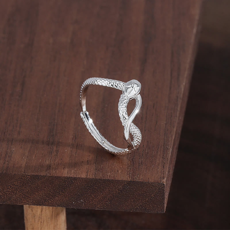 Buddha Stones 925 Sterling Silver Year Of The Snake Calm Ring