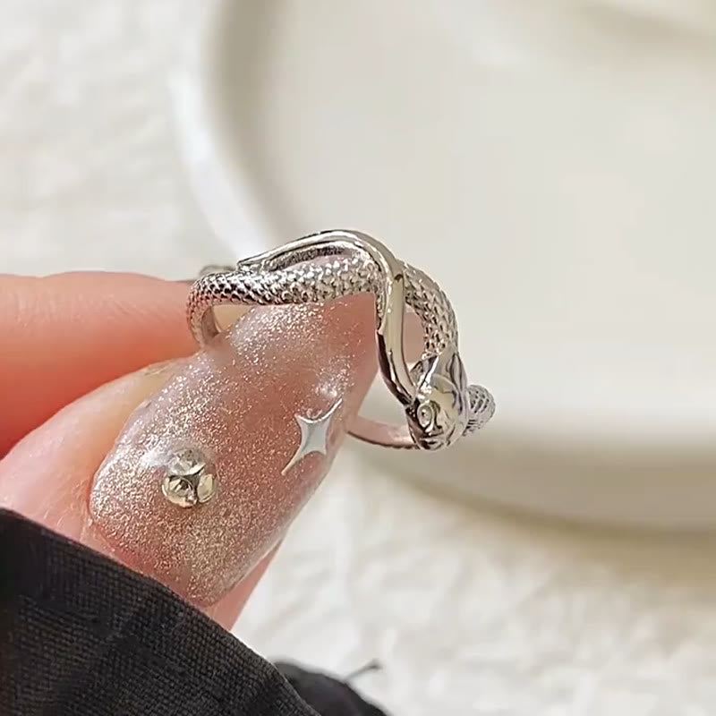 Buddha Stones 925 Sterling Silver Year Of The Snake Calm Ring