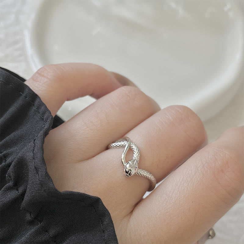 Buddha Stones 925 Sterling Silver Year Of The Snake Calm Ring