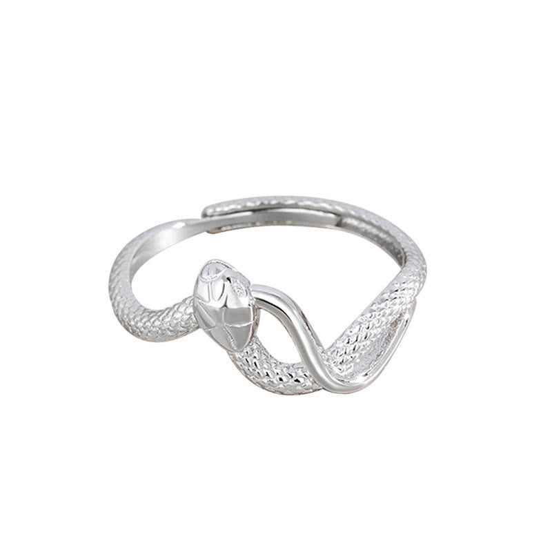 Buddha Stones 925 Sterling Silver Year Of The Snake Calm Ring
