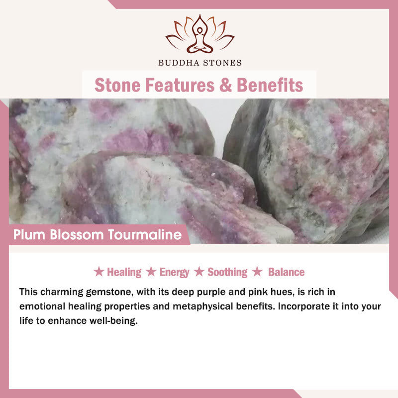 Buddha Stones Plum Blossom Tourmaline Balance Bracelet