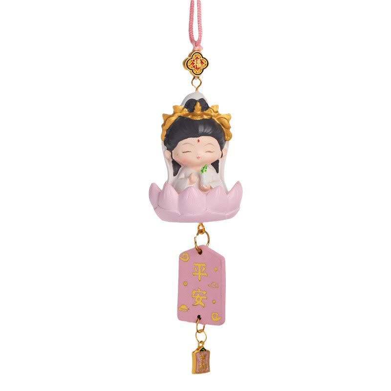 Buddha Stones Lotus Avalokitesvara Buddha Fu Character Wealth Car Hanging Decoration