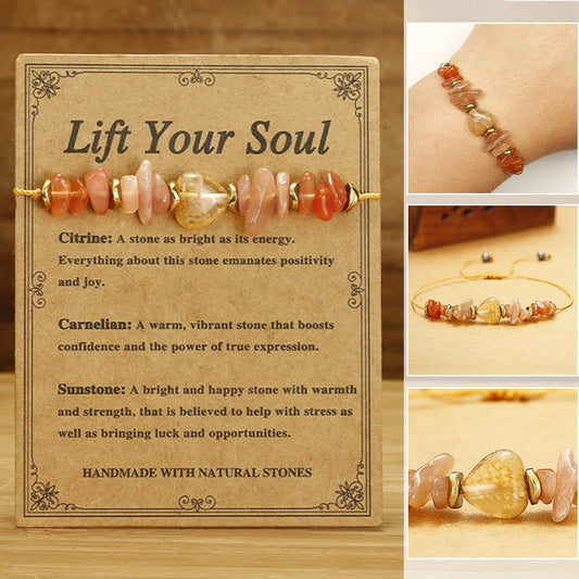 Buddha Stones Lift Your Soul Citrine Carnelian Sun Stone Happiness Bracelet