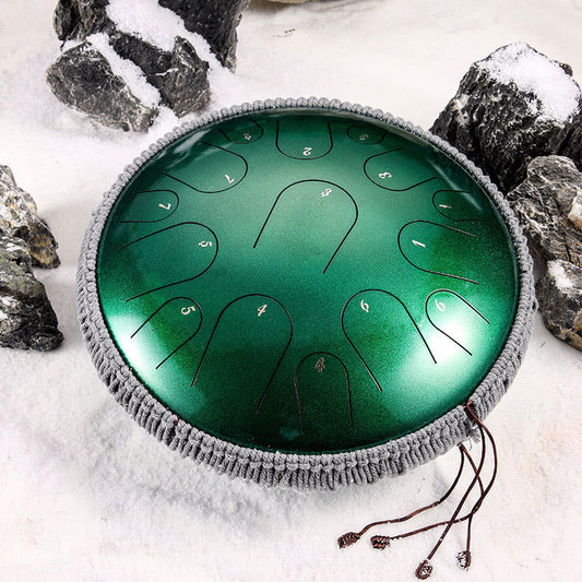 Buddha Stones Steel Tongue Drum Sound Healing Mindfulness Meditation Drum Kit 15 Note 14 Inch Percussion Instrument