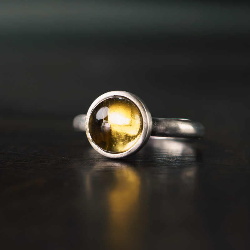 Buddha Stones Natural 925 Sterling Silver Citrine Adjustable Protection Ring