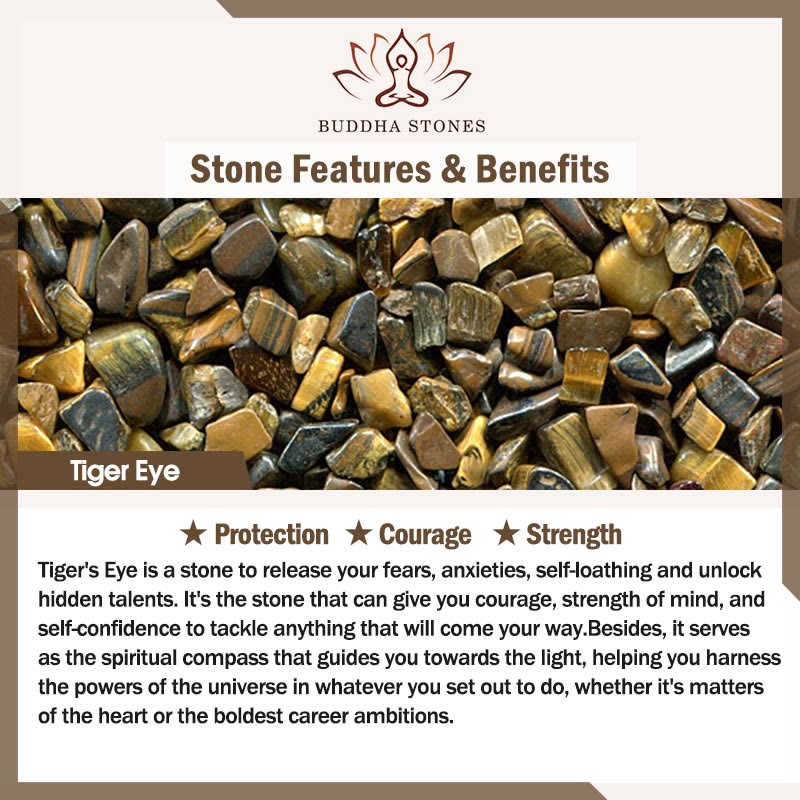 Buddha Stones Multi-layer Woven Tiger Eye Stone Beads Leather Titanium Steel Strength Buckle Bracelet