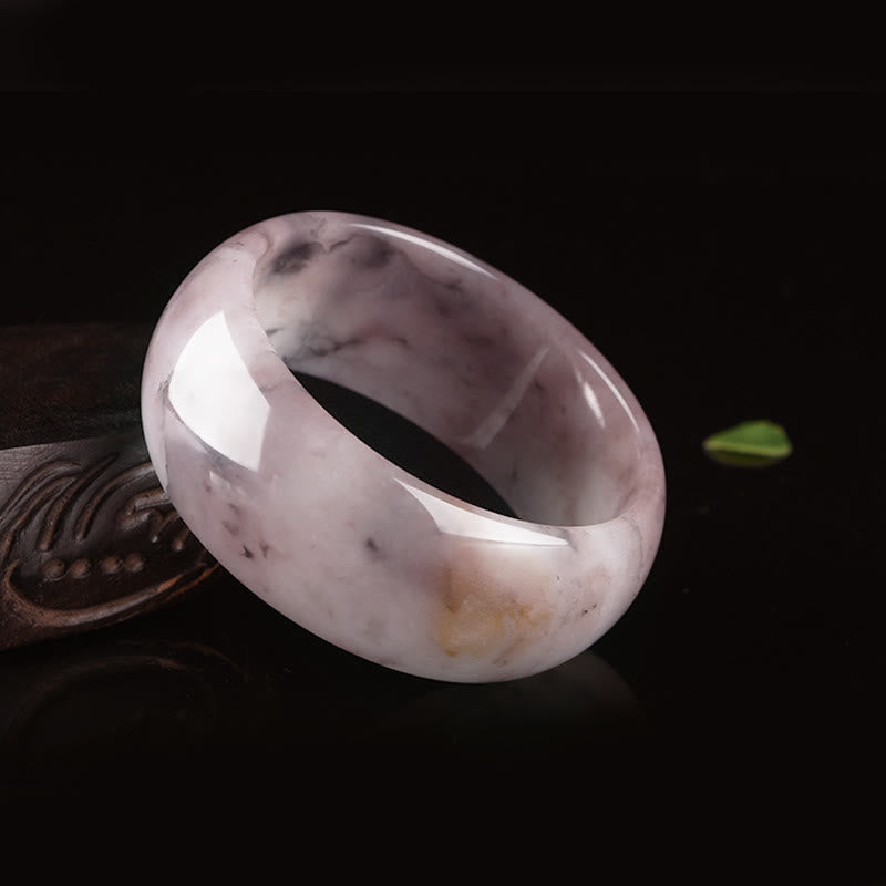 Buddha Stones Purple Jade Happiness Protection Bracelet Bangle