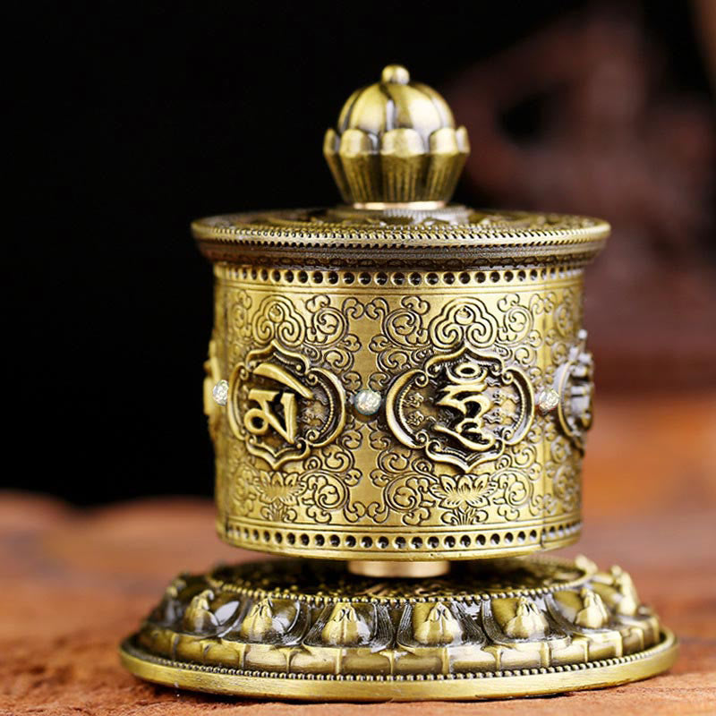 Buddha Stones Tibetan Blessing Prayer Wheel Car Decoration