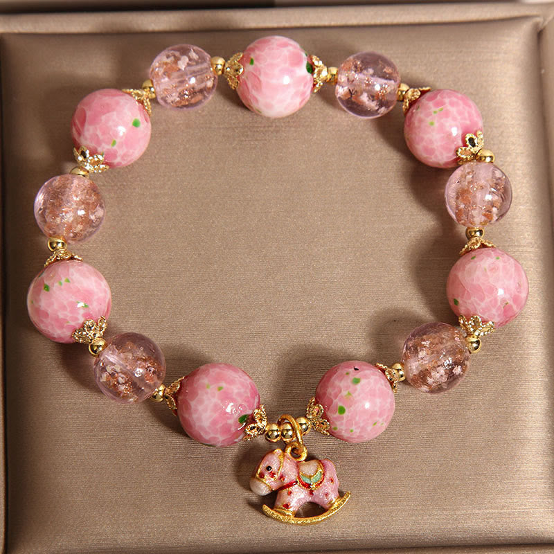 Buddha Stones Rocking Horse Liuli Bracelet
