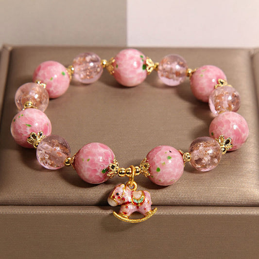 Buddha Stones Rocking Horse Liuli Bracelet