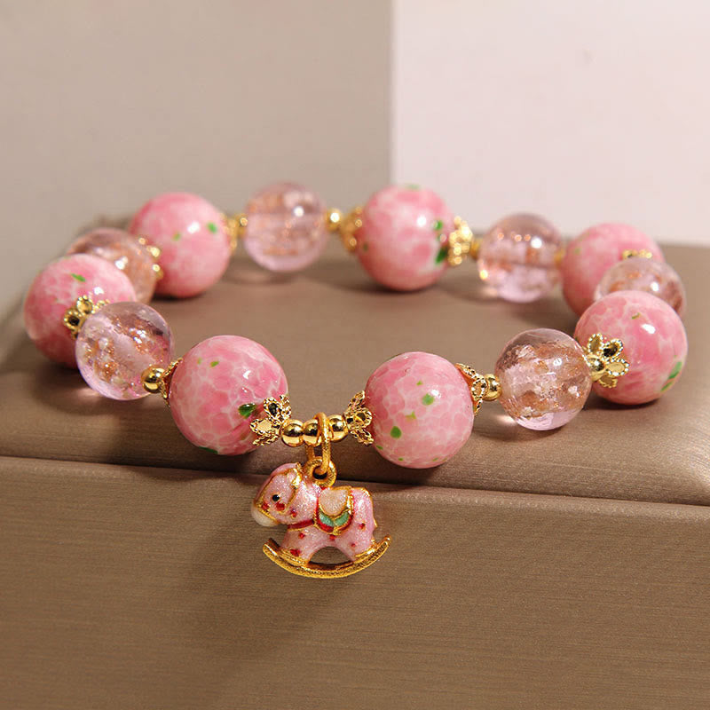 Buddha Stones Rocking Horse Liuli Bracelet
