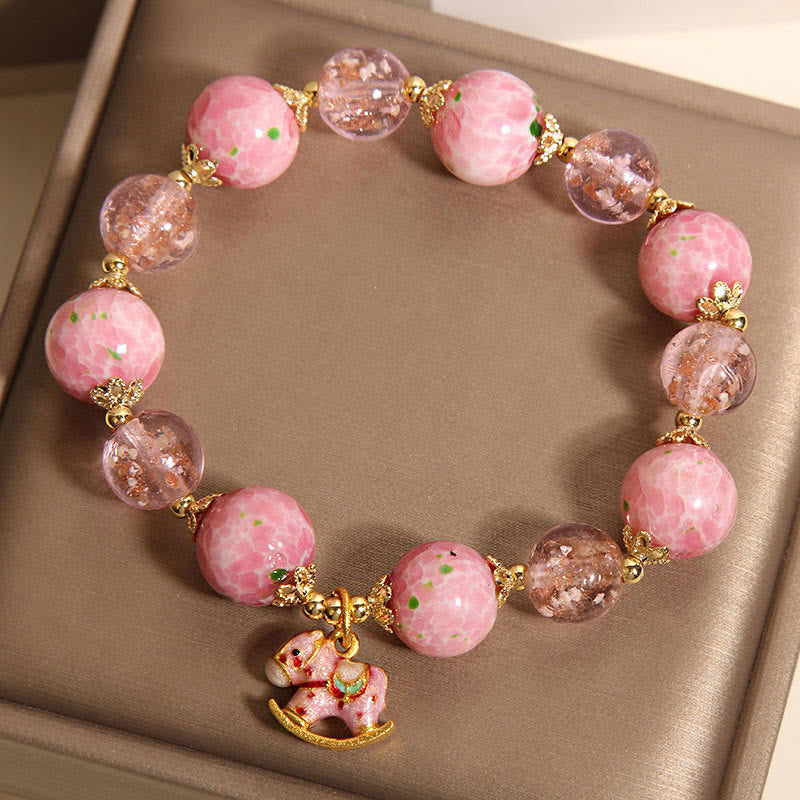 Buddha Stones Rocking Horse Liuli Bracelet