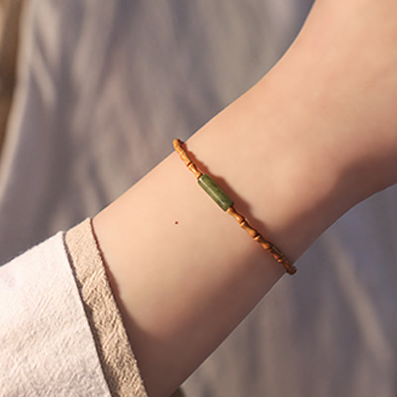 Buddha Stones Ultra-fine Olive Pit Peace Bracelet
