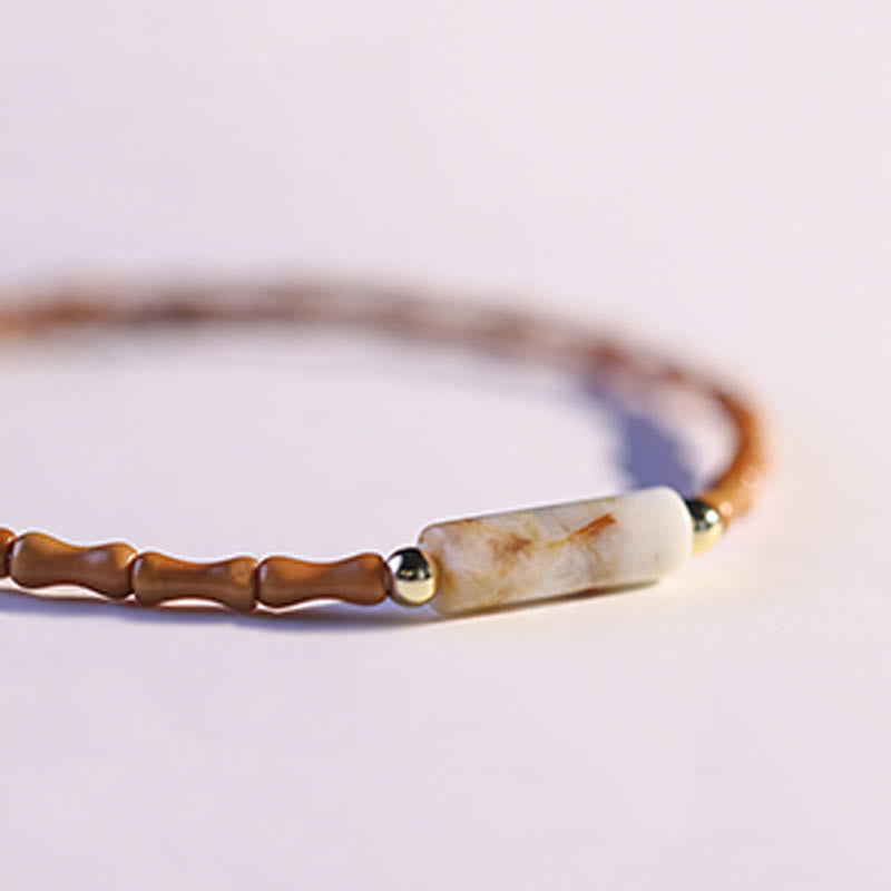 Buddha Stones Ultra-fine Olive Pit Peace Bracelet