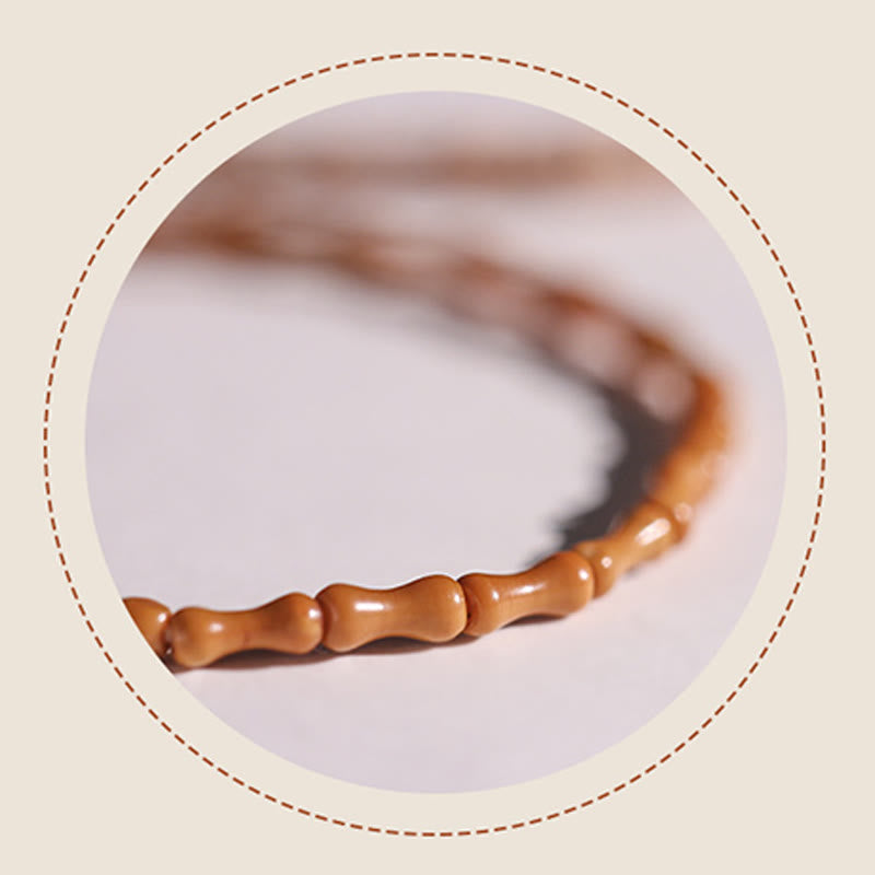 Buddha Stones Ultra-fine Olive Pit Peace Bracelet