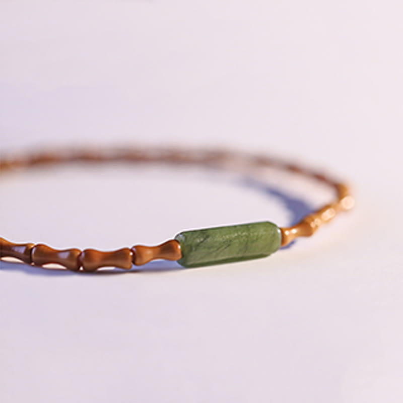 Buddha Stones Ultra-fine Olive Pit Peace Bracelet