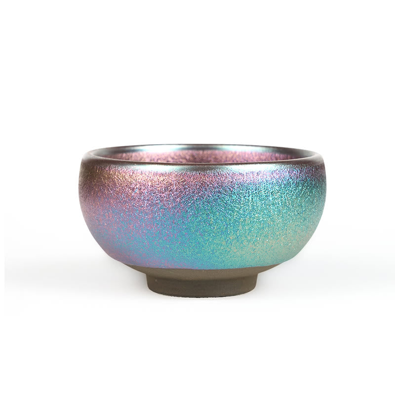 Buddha Stones Handmade Chinese Jianzhan Koi Fish Lotus Leaf Ceramic Teacup Kung Fu Tea Cup 150ml