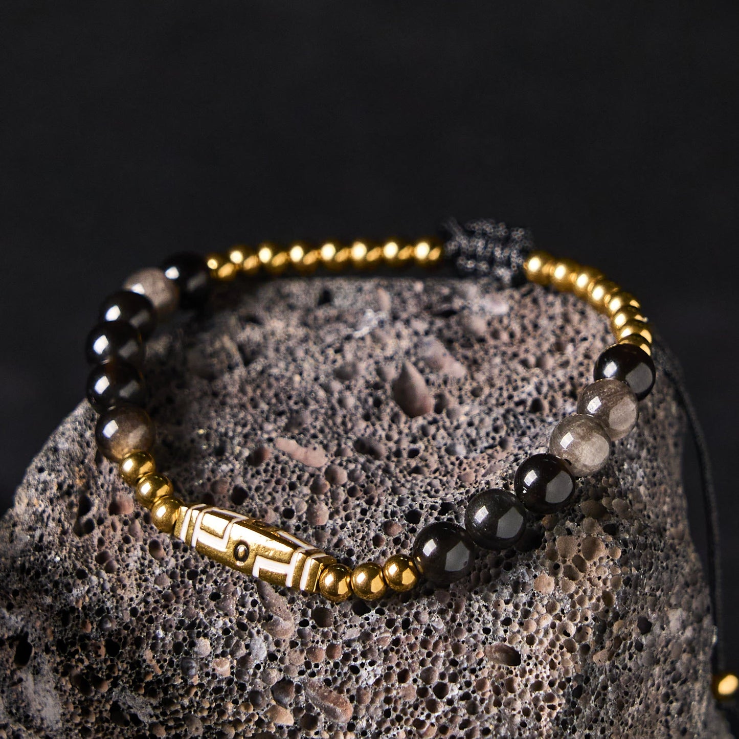 Buddha Stones Cute Bone Pattern Tiger Eye Courage Beads Bracelet