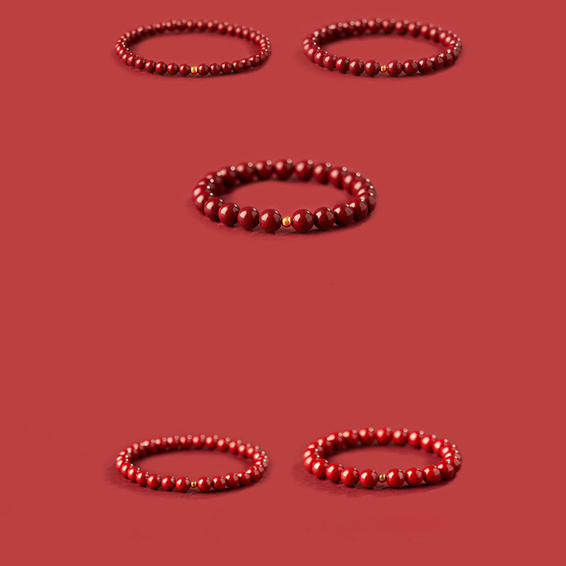 Buddha Stones "Wishing Protection and Energy" Cinnabar Bracelet Includes Gift Message Card