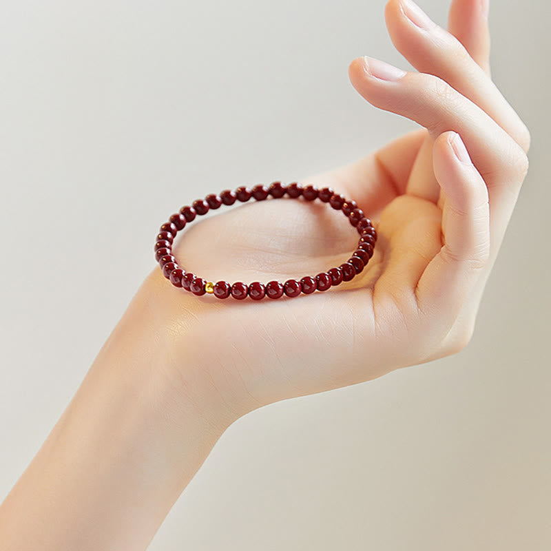 Buddha Stones "Wishing Protection and Energy" Cinnabar Bracelet Includes Gift Message Card