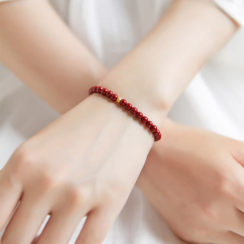 Buddha Stones "Wishing Protection and Energy" Cinnabar Bracelet Includes Gift Message Card