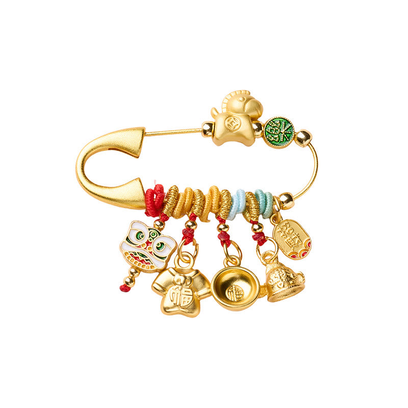 Buddha Stones "Wishing You Fortune and Good Luck" Year of the Horse Brooch Includes Gift Message Card