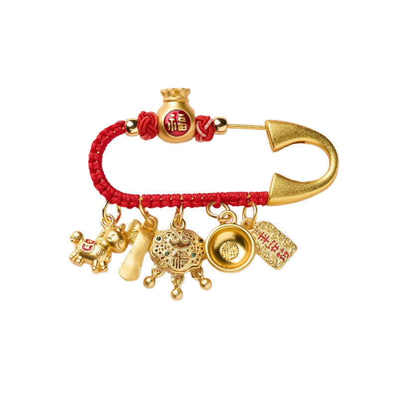 Buddha Stones "Wishing You Fortune and Good Luck" Year of the Horse Brooch Includes Gift Message Card