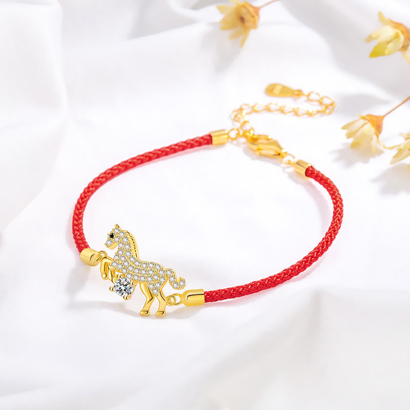 Buddha Stones "Wishing You Success & Good Luck" Year of the Horse String Includes Gift Message Card
