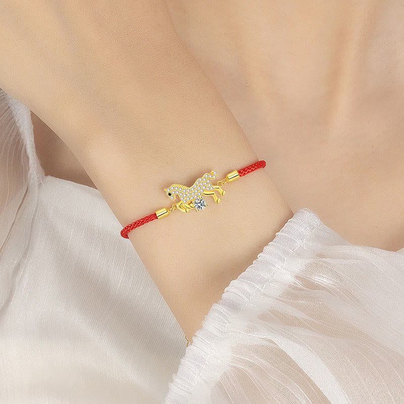 Buddha Stones "Wishing You Success & Good Luck" Year of the Horse String Includes Gift Message Card