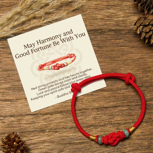 Buddha Stones "May Harmony and Good Fortune Be With You" Bracelet Includes Gift Message Card