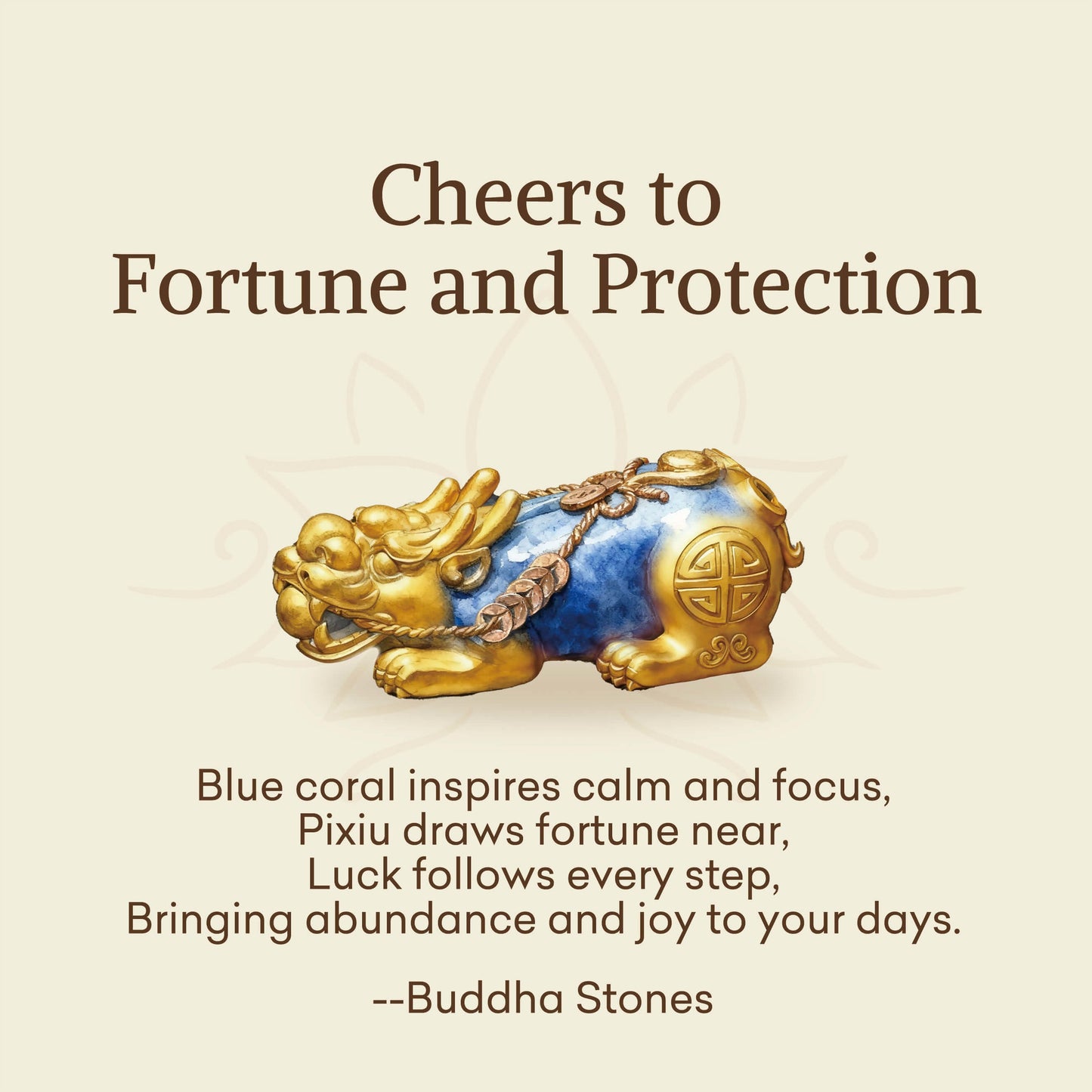 Buddha Stones "Cheers to Fortune and Protection" PiXiu Bracelet Includes Gift Message Card