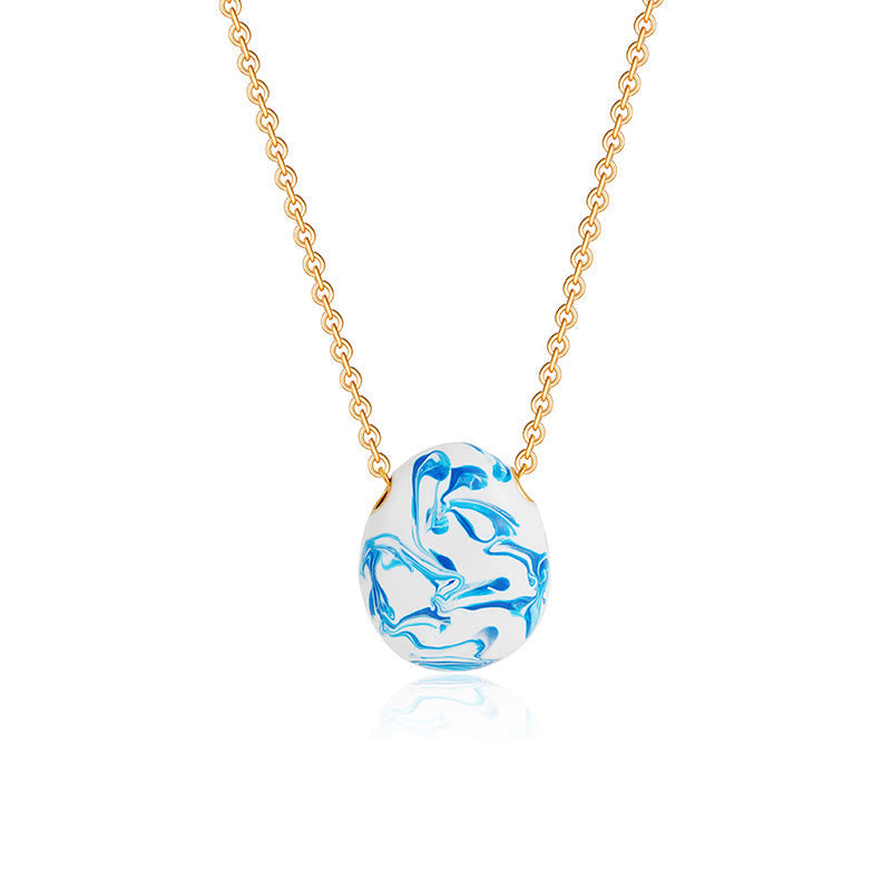 Buddha Stones Copper Wealth Healing Water Drop Shape Pendant Necklace