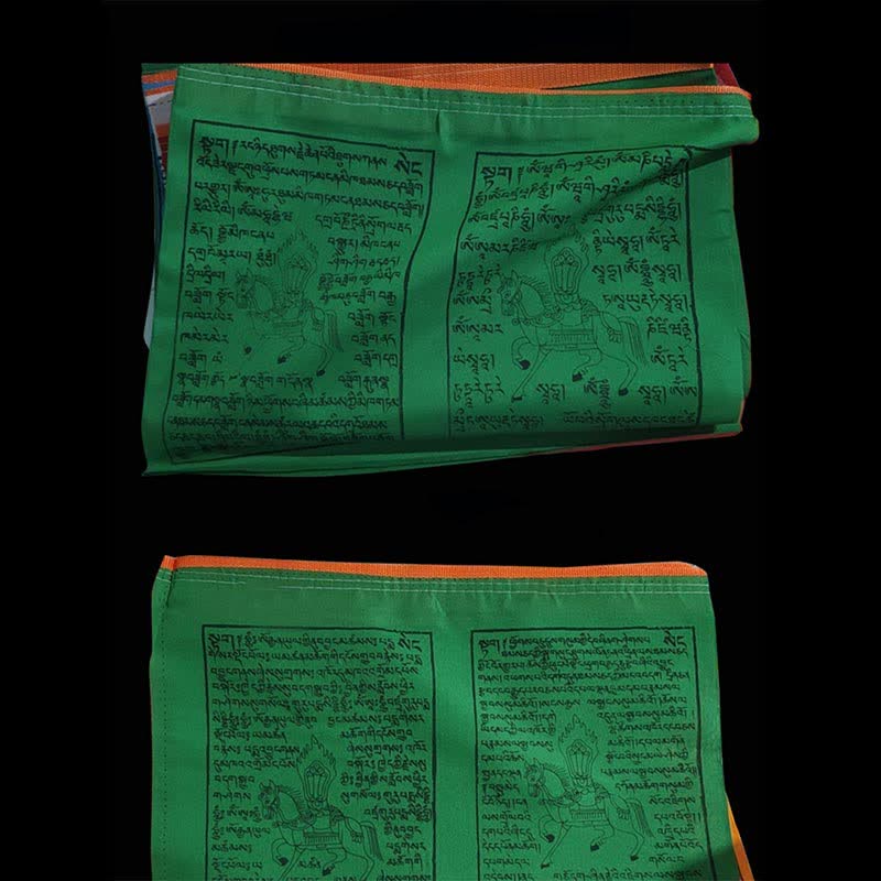 Buddha Stones Tibetan 5 Colors Windhorse Scriptures Auspicious Outdoor Prayer Flag